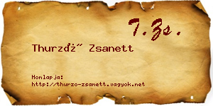 Thurzó Zsanett névjegykártya