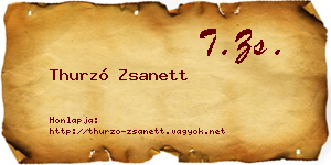 Thurzó Zsanett névjegykártya