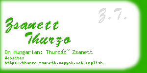 zsanett thurzo business card